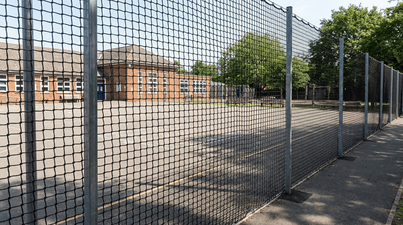 Заградительные сетки для школьных спортивных площадок: стандарт безопасности и долговечности