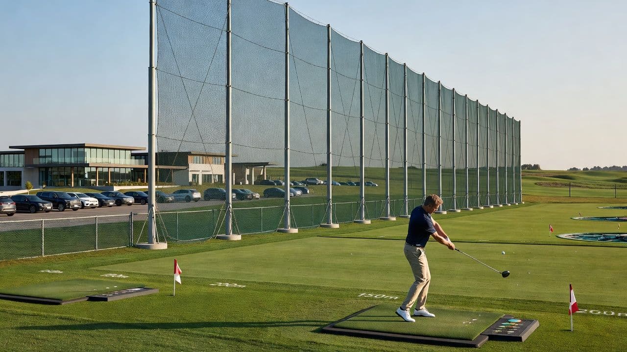 Заградительные сетки для гольф-поля и driving range: выбор высоты, полотна и системы крепления